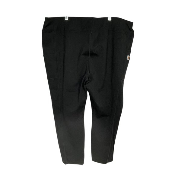 NWOT Carhartt Black Pull-On Stretchy Fitted Ankle Leggings Women's 2X Workwear - Picture 4 of 12